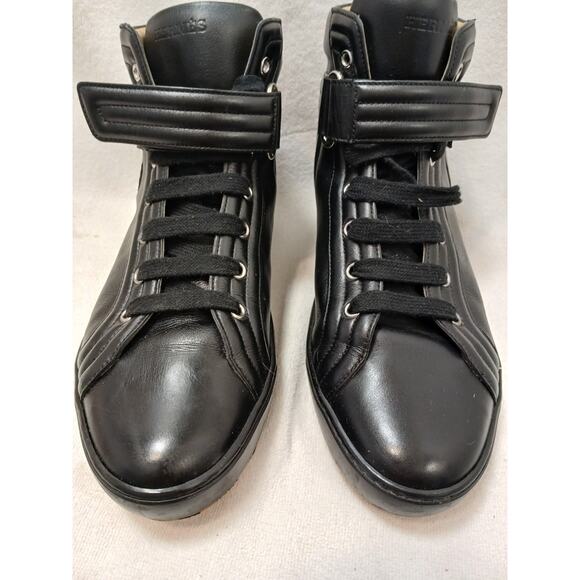 Hermes Mens High Top Sneakers Black Leather EU 41‎ Modern Detail w BOX AUTHENTIC main image 9